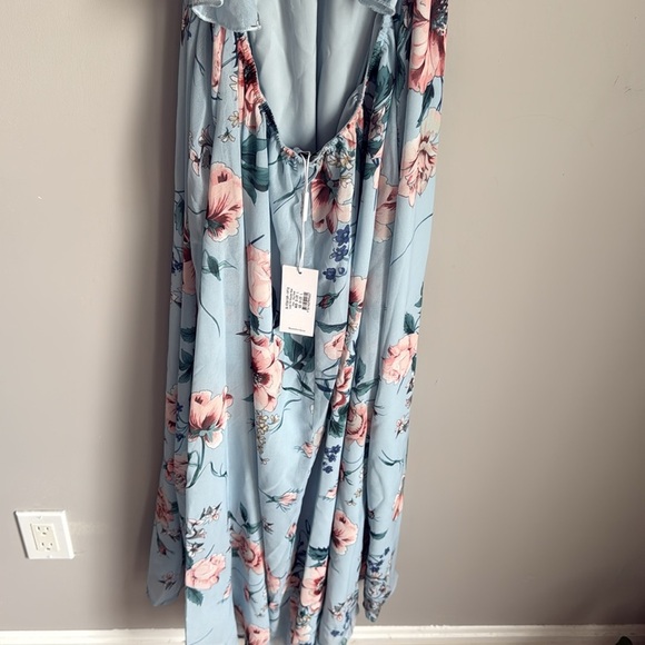 NEW Petal and Pup Women's Lucah Frill Shoulder Maxi Dress Large - Picture 7 of 13